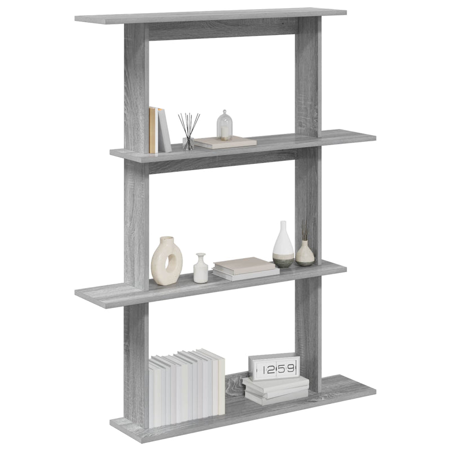 Wandschap Eenheid Grijs 100 x 20 x 126 cm Bewerkt hout