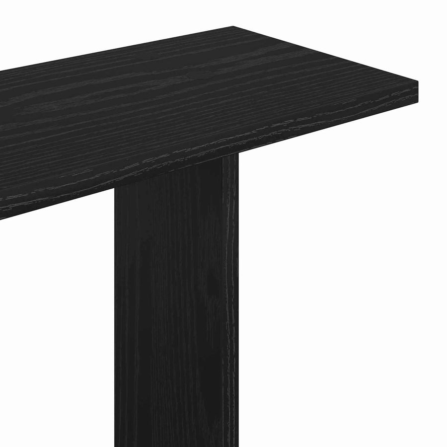 Wandplank Muurmontage Zwart 56 x 20 x 90 cm Bewerkt hout