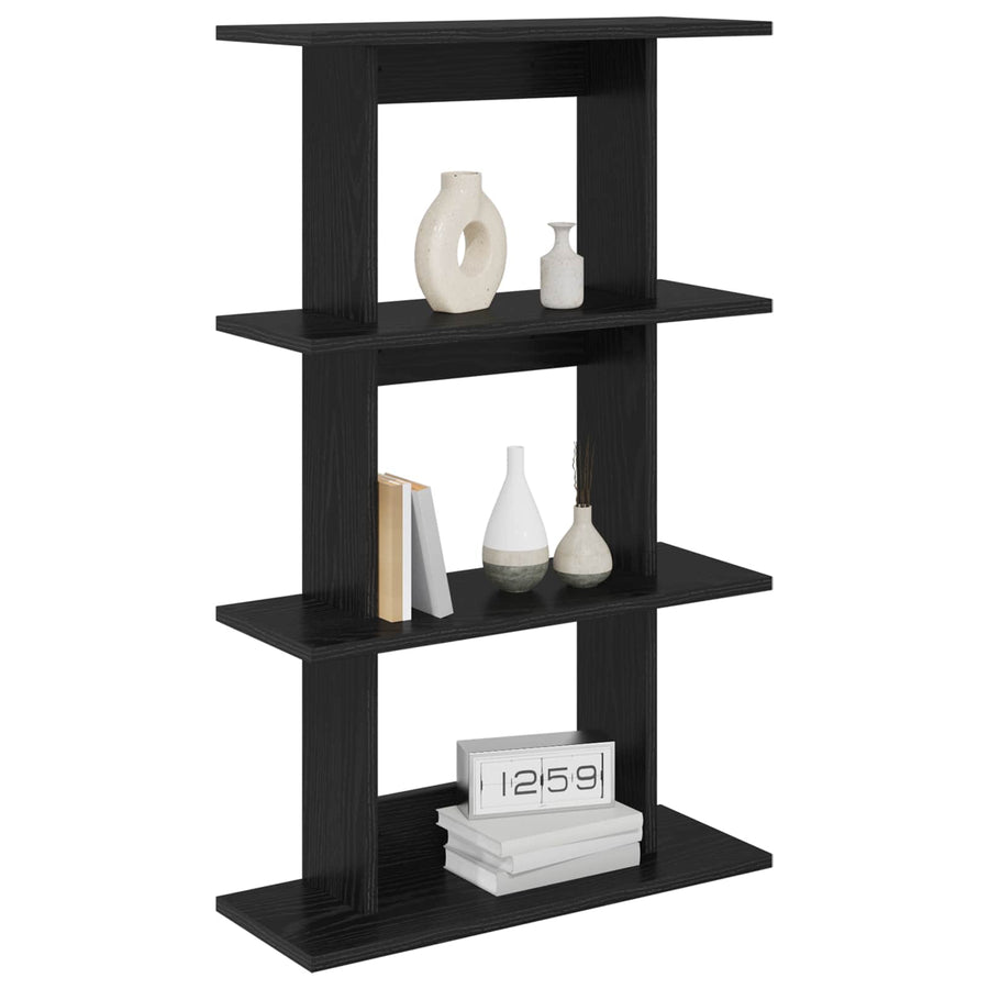 Wandplank Muurmontage Zwart 56 x 20 x 90 cm Bewerkt hout