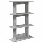 Wandplank muurmontage 56x20x90 cm grijs bewerkt hout