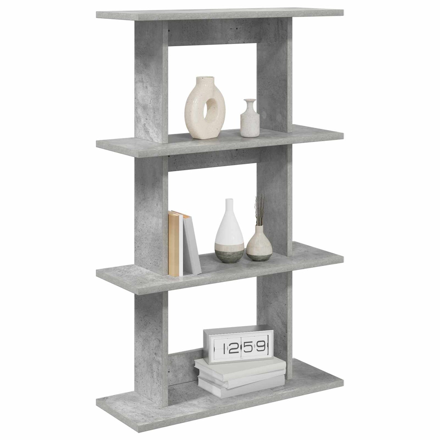 Wandplank Muurmontage Grijs 56 x 20 x 90 cm Bewerkt hout
