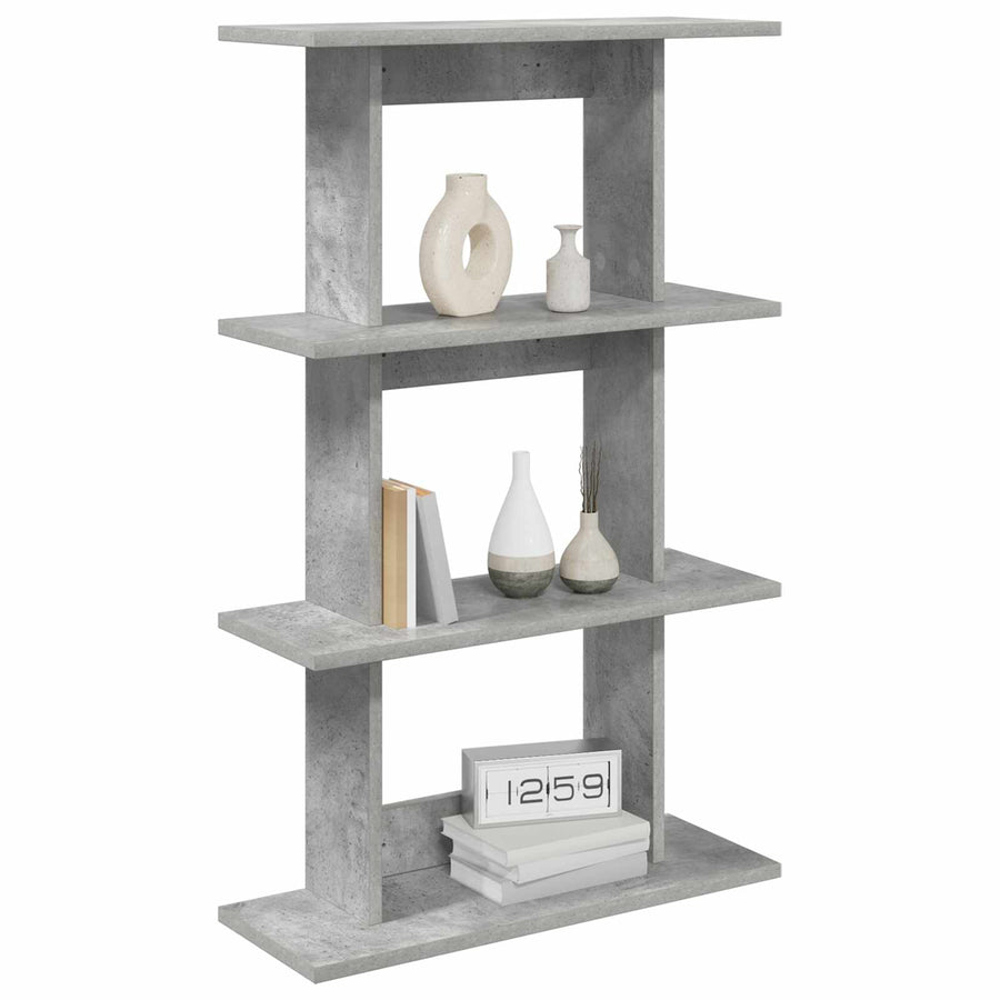 Wandplank Muurmontage Grijs 56 x 20 x 90 cm Bewerkt hout