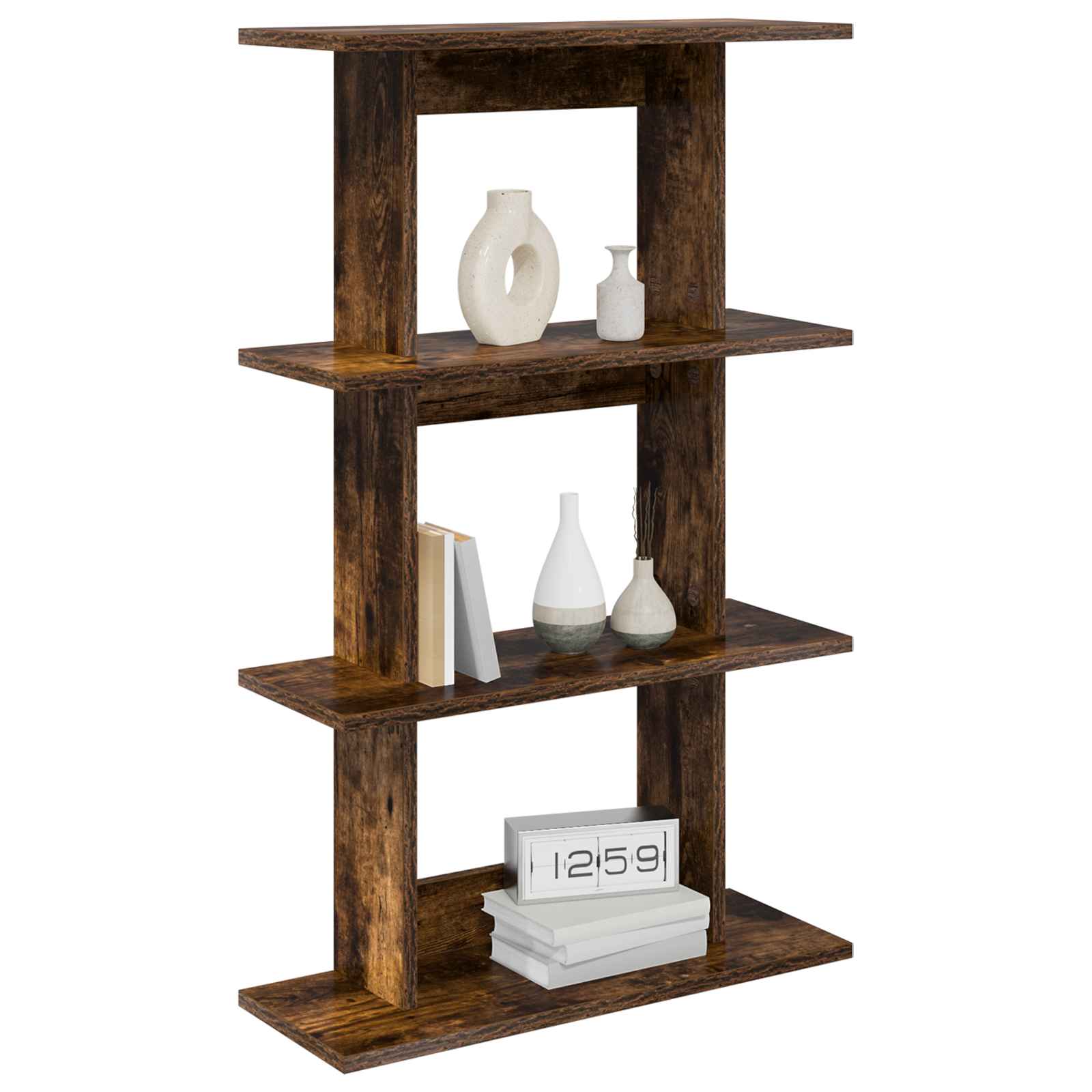 Wandplank Muurmontage Bruin 56 x 20 x 90 cm Bewerkt hout