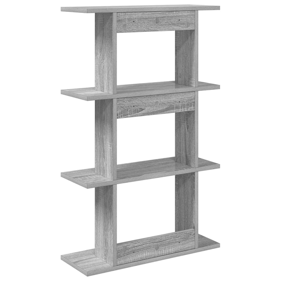 Wandplank Muurmontage Grijs 56 x 20 x 90 cm Bewerkt hout