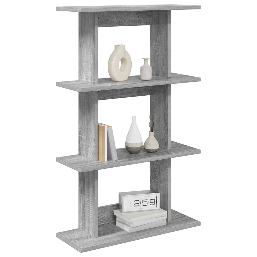 Wandplank Muurmontage Grijs 56 x 20 x 90 cm Bewerkt hout