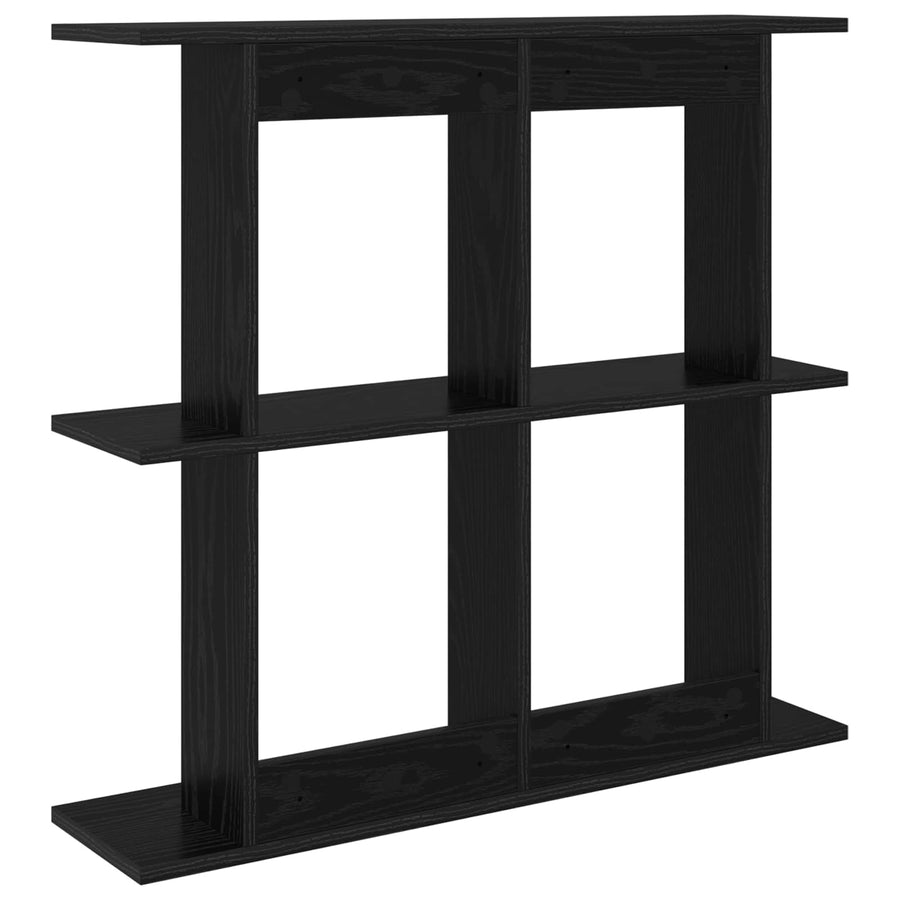 Wandplank Muurmontage Zwart 80 x 20 x 75 cm Bewerkt hout