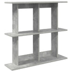 Wandplank muurmontage 80x20x75 cm bewerkt hout grijs