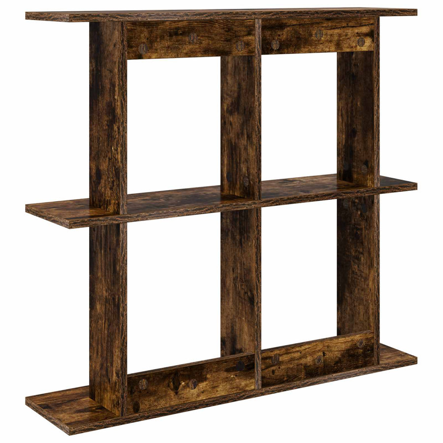 Wandplank Muurmontage Bruin 80 x 20 x 75 cm Bewerkt hout
