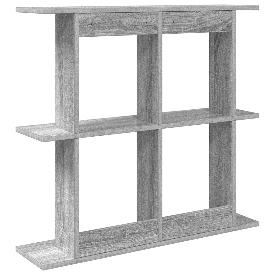 Wandplank Muurmontage Grijs 80 x 20 x 75 cm Bewerkt hout