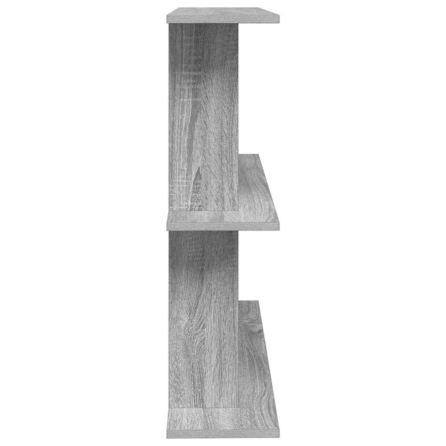 Wandplank Muurmontage Grijs 80 x 20 x 75 cm Bewerkt hout