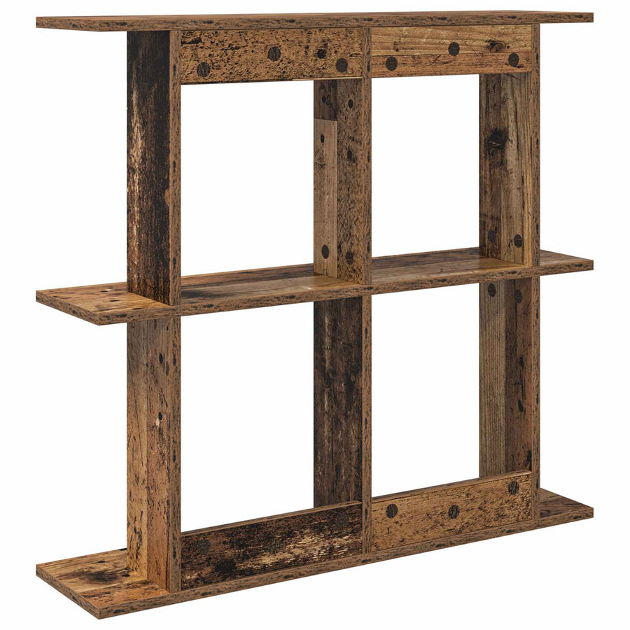 Wandplank Muurmontage Bruin 80 x 20 x 75 cm Bewerkt hout