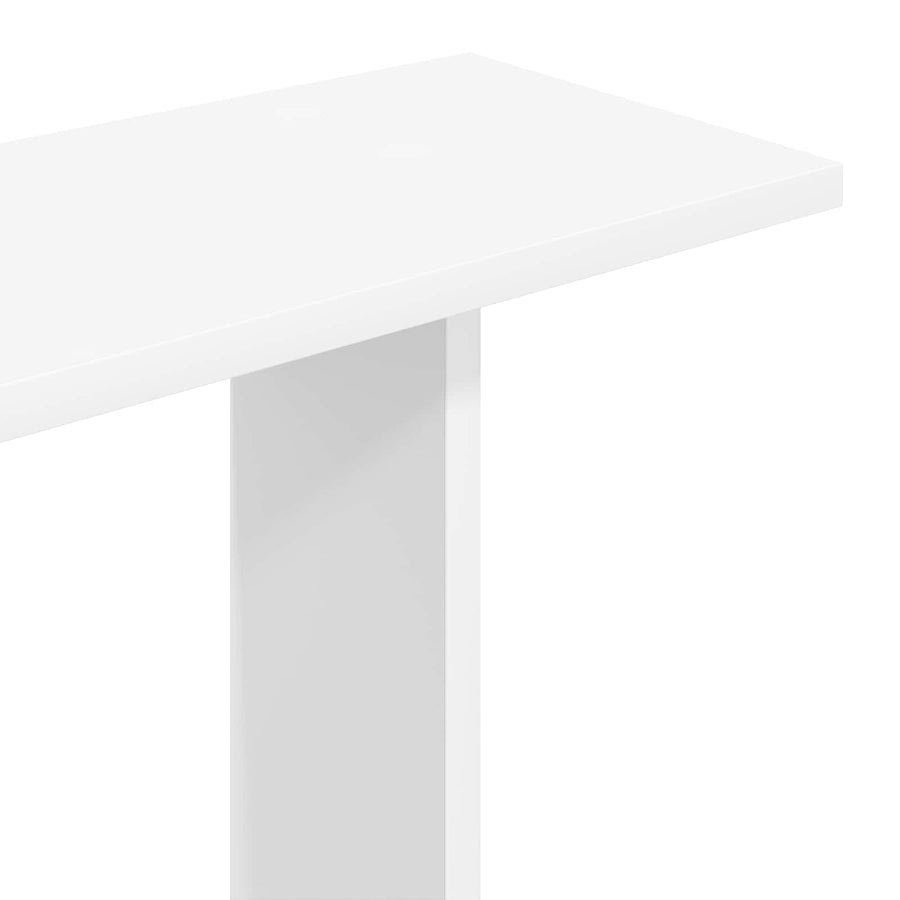 Wandplank Muurmontage Wit 100 x 20 x 75 cm Bewerkt hout