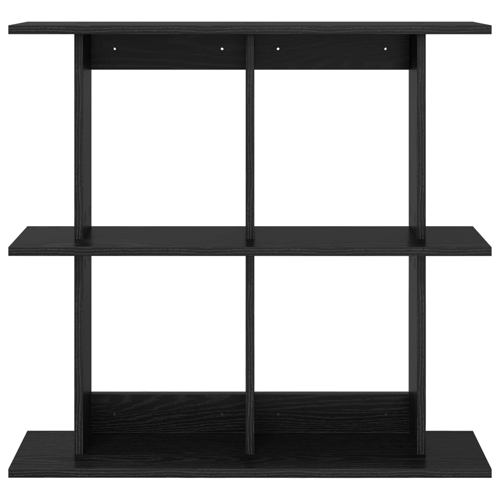 Wandplank Muurmontage Zwart 100 x 20 x 75 cm Bewerkt hout