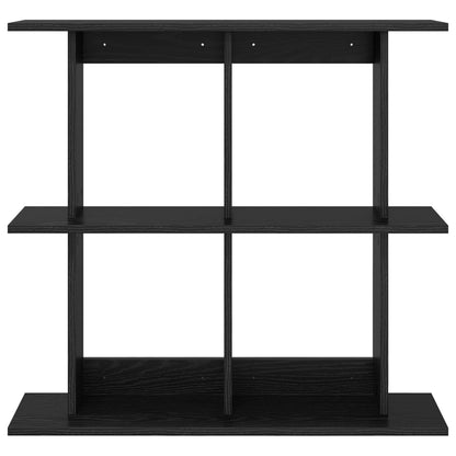 Wandplank Muurmontage Zwart 100 x 20 x 75 cm Bewerkt hout