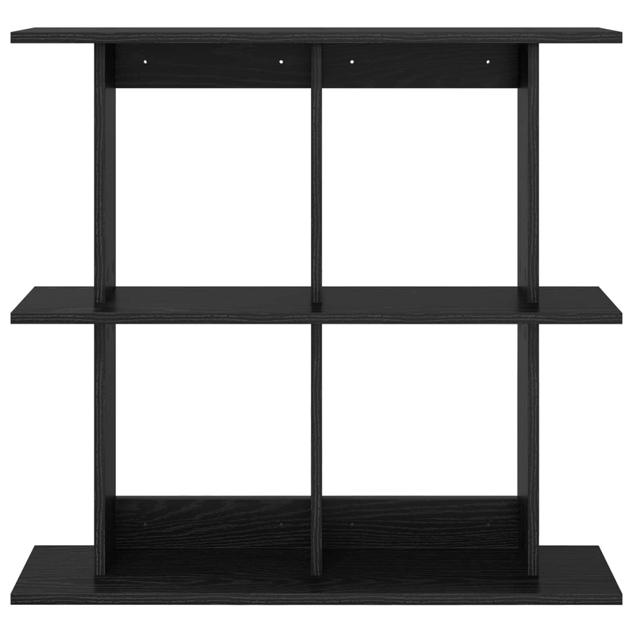 Wandplank Muurmontage Zwart 100 x 20 x 75 cm Bewerkt hout