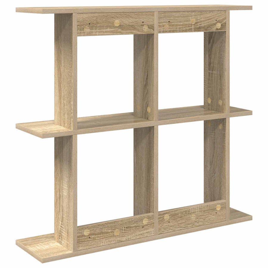 Wandplank Muurmontage Bruin 100 x 20 x 75 cm Bewerkt hout