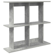 Wandplank 100x20x75 cm grijs bewerkt hout muurmontage