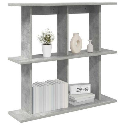 Wandplank Muurmontage Grijs 100 x 20 x 75 cm Bewerkt hout