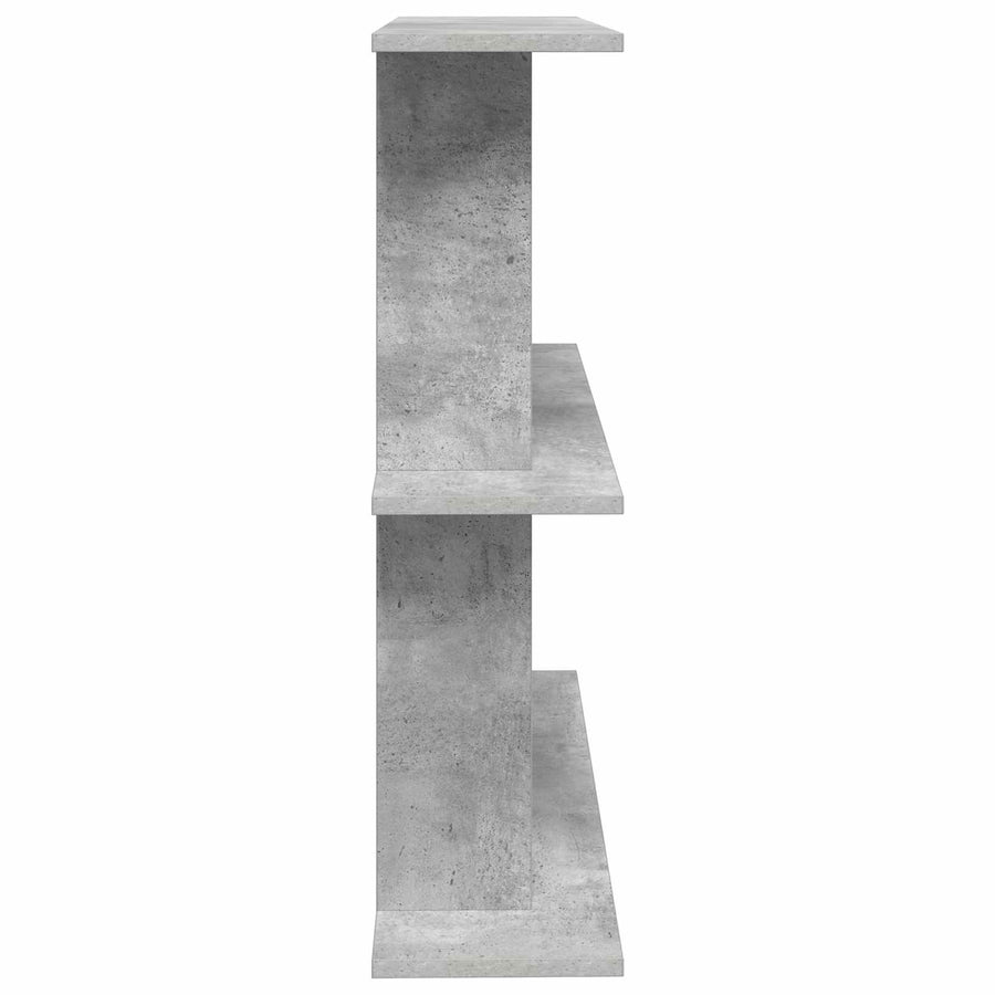 Wandplank Muurmontage Grijs 100 x 20 x 75 cm Bewerkt hout