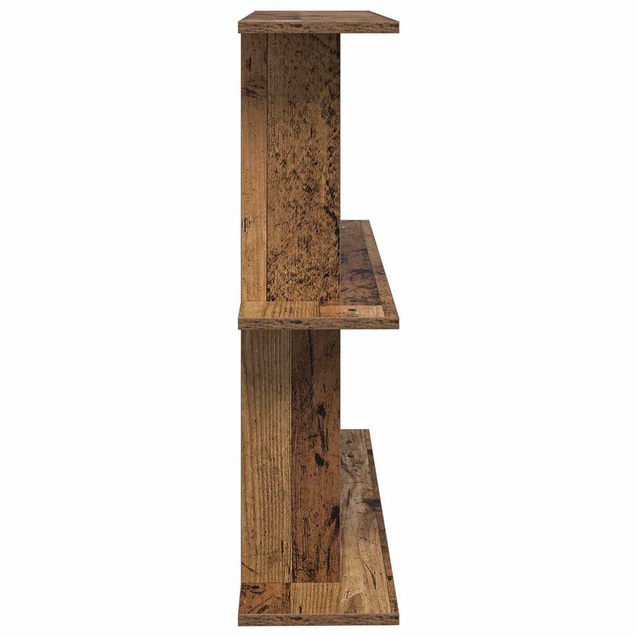 Wandplank Muurmontage Bruin 100 x 20 x 75 cm Bewerkt hout