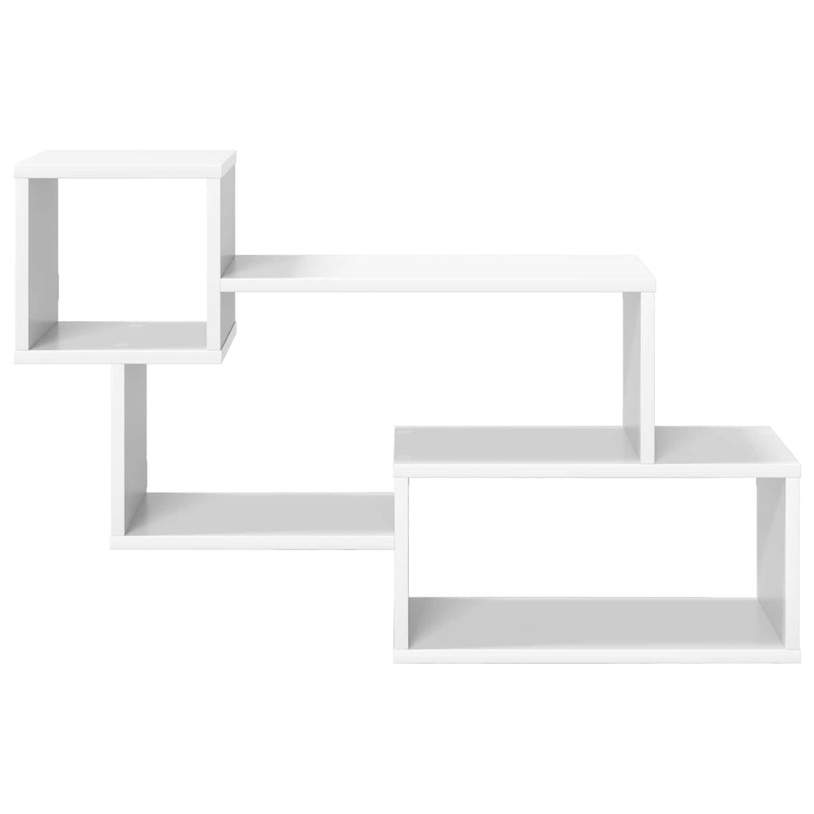 Drijvende plank Muurmontage Wit 87 x 20 x 55 cm Bewerkt hout
