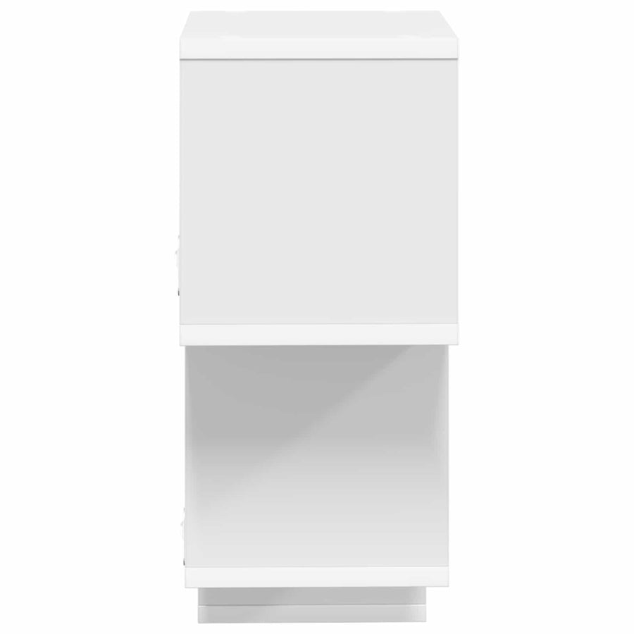 Drijvende plank Muurmontage Wit 87 x 20 x 55 cm Bewerkt hout