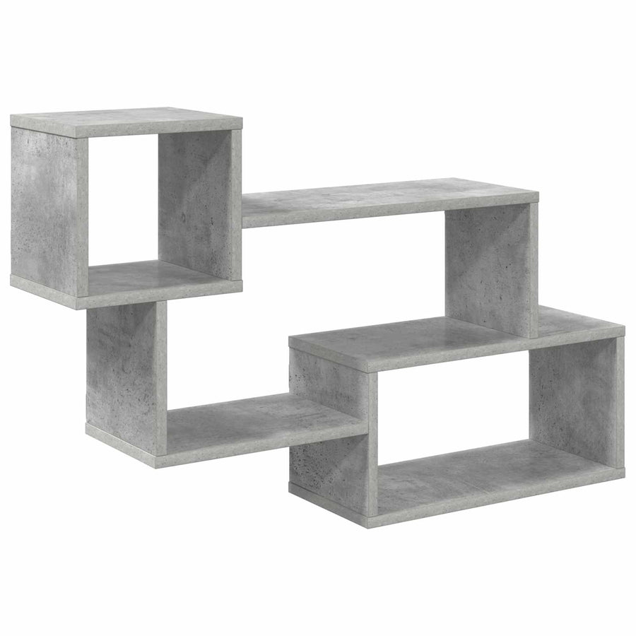 Drijvende plank Muurmontage Grijs 87 x 20 x 55 cm Bewerkt hout