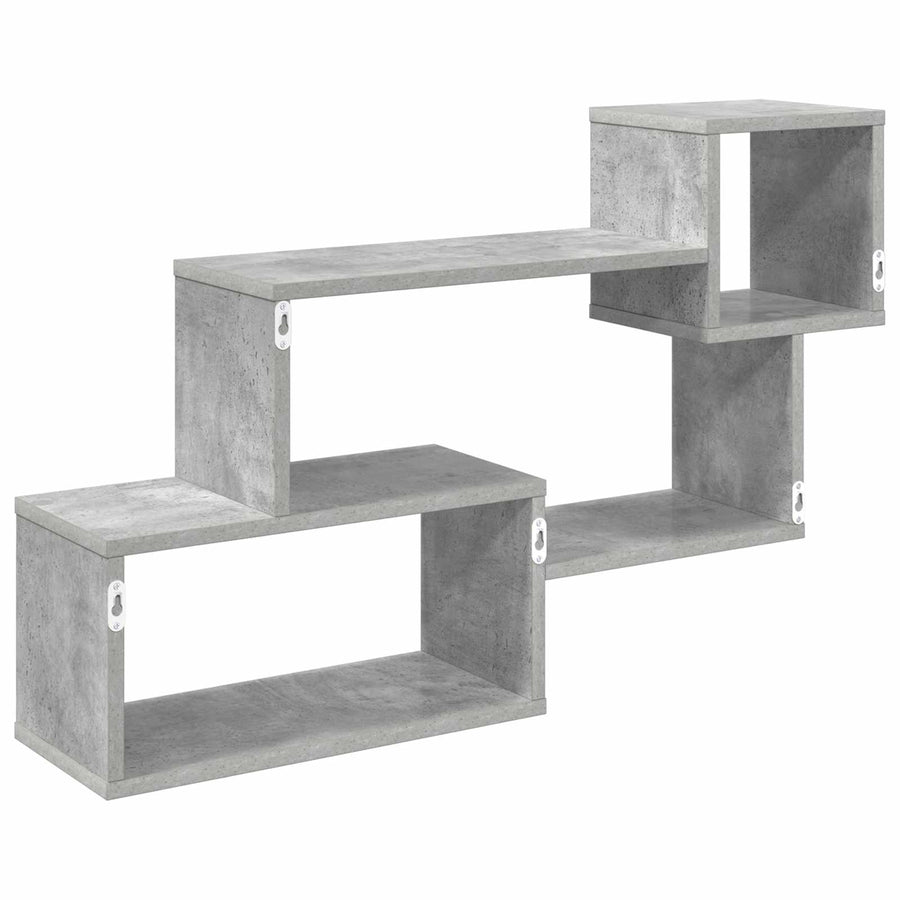 Drijvende plank Muurmontage Grijs 87 x 20 x 55 cm Bewerkt hout