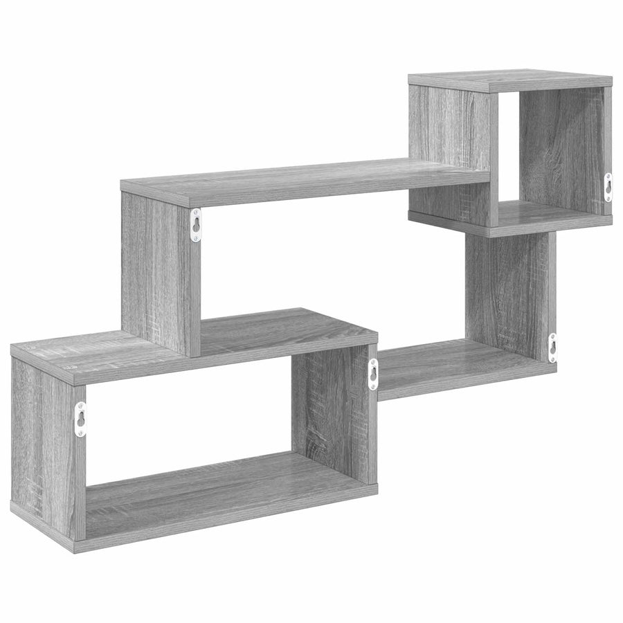Drijvende plank Muurmontage Grijs 87 x 20 x 55 cm Bewerkt hout