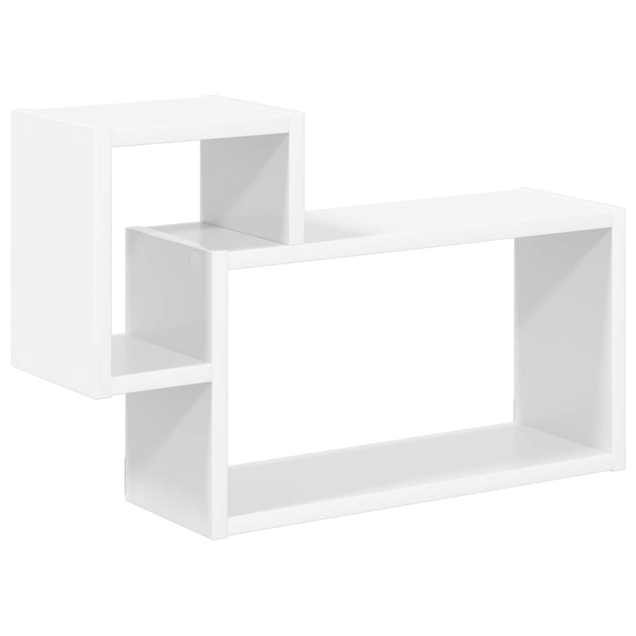 Wandplank Muurmontage Wit 55 x 15 x 35 cm Bewerkt hout