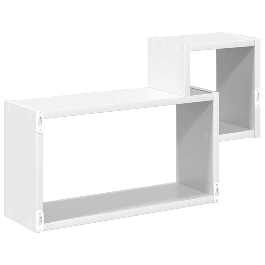 Wandplank Muurmontage Wit 55 x 15 x 35 cm Bewerkt hout