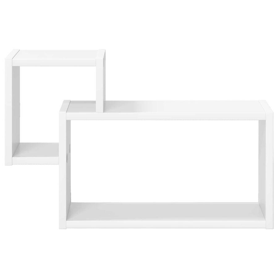 Wandplank Muurmontage Wit 55 x 15 x 35 cm Bewerkt hout
