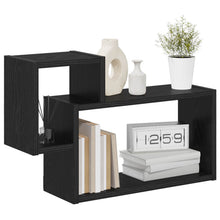 Wandplank Muurmontage Zwart 55 x 15 x 35 cm Bewerkt hout
