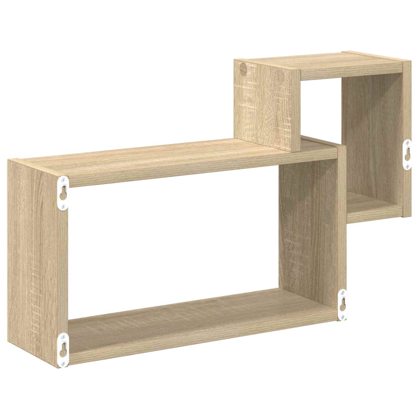 Wandplank Muurmontage Bruin 55 x 15 x 35 cm Bewerkt hout