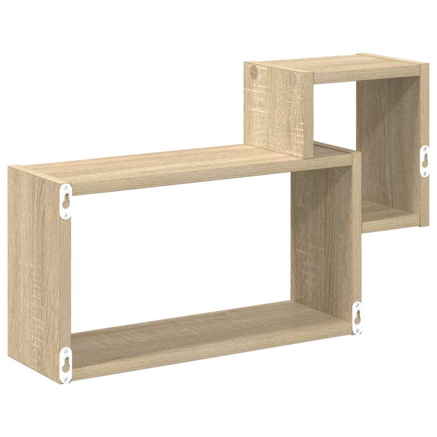 Wandplank Muurmontage Bruin 55 x 15 x 35 cm Bewerkt hout
