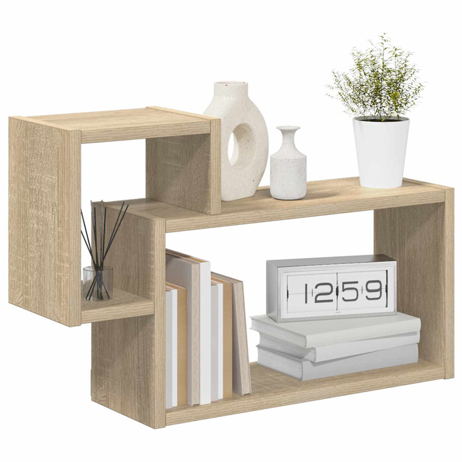 Wandplank Muurmontage Bruin 55 x 15 x 35 cm Bewerkt hout