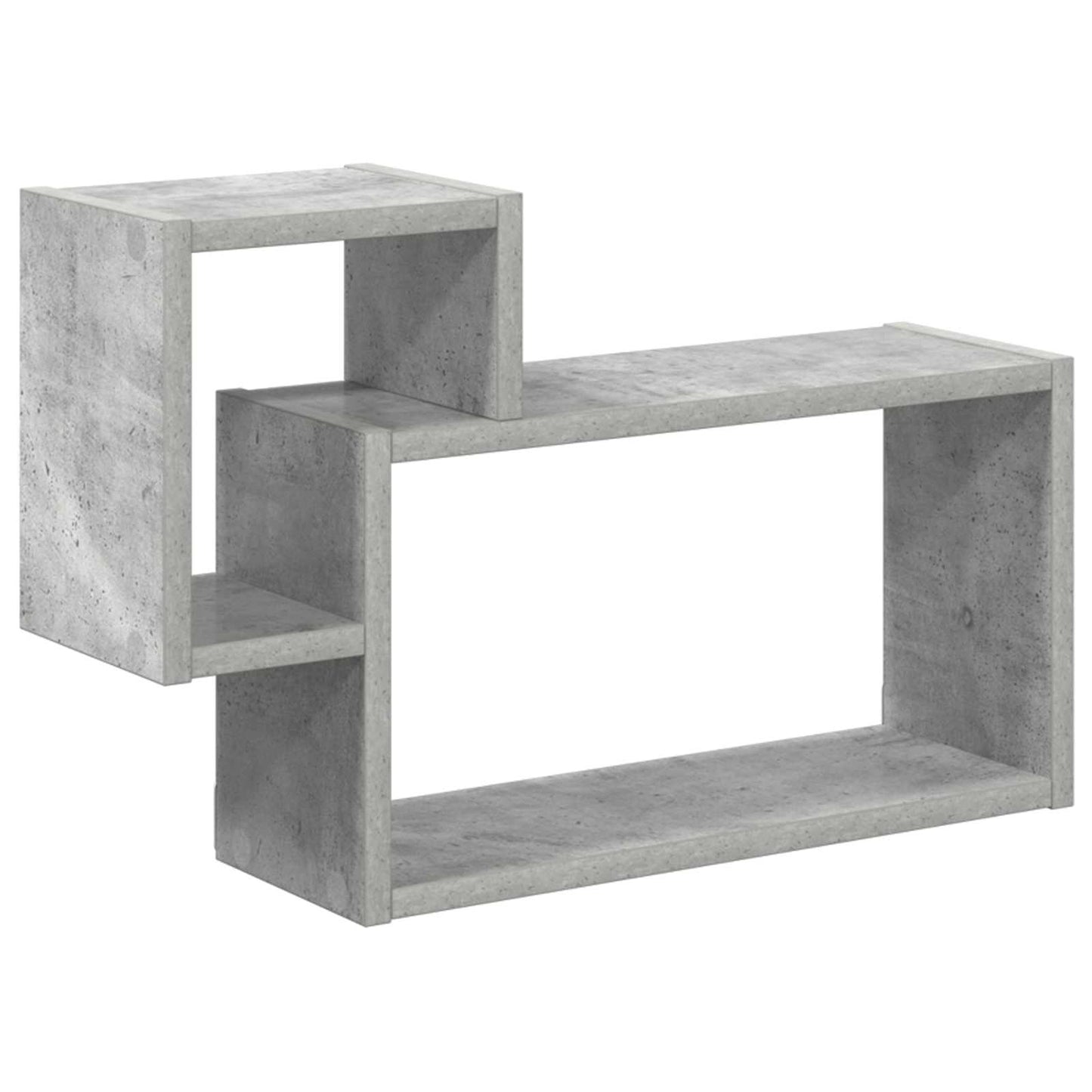 Wandplank Muurmontage Grijs 55 x 15 x 35 cm Bewerkt hout