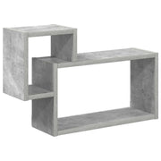 Wandplank muurmontage 55x15x35 cm bewerkt hout grijs