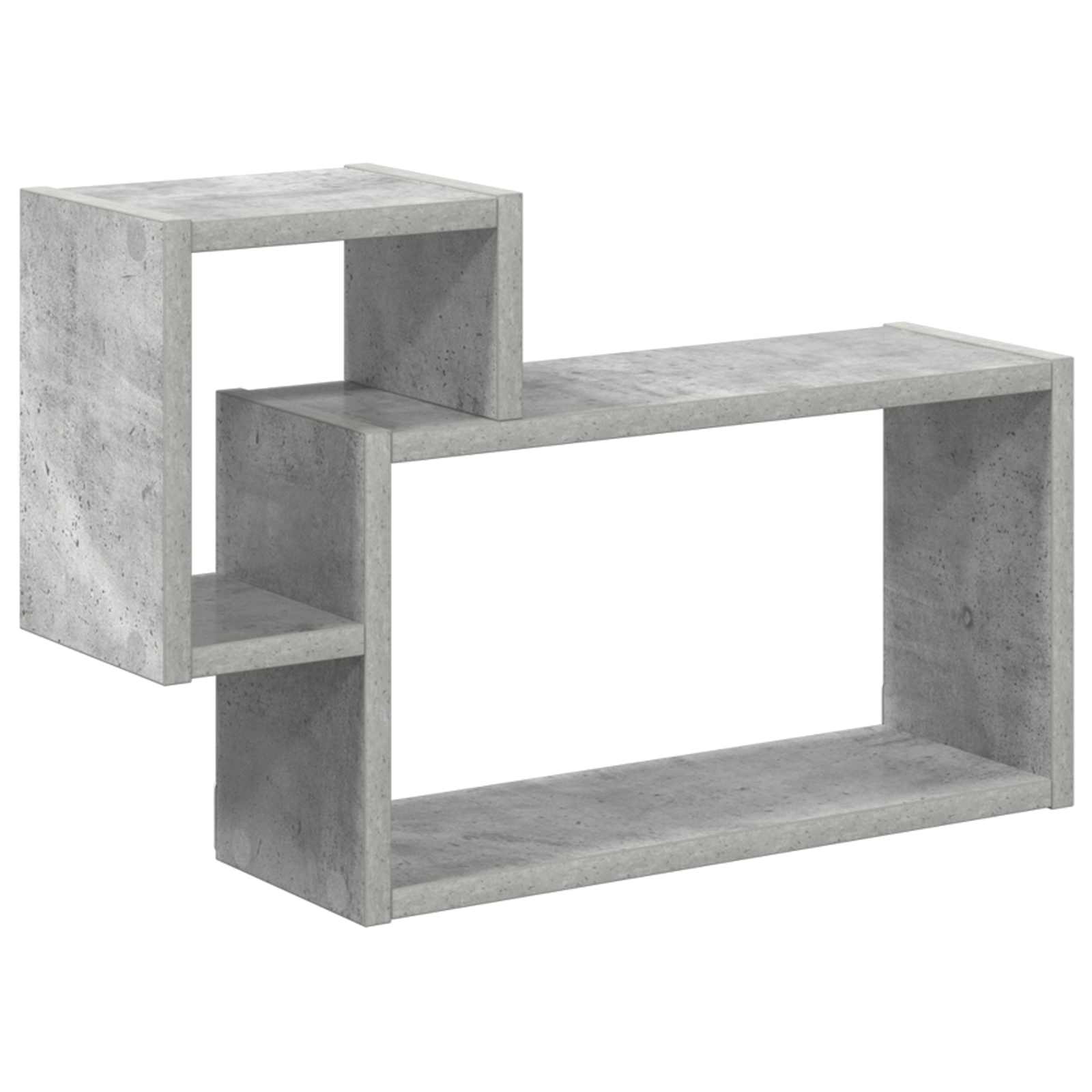 Wandplank Muurmontage Grijs 55 x 15 x 35 cm Bewerkt hout