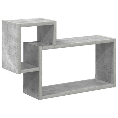 Wandplank Muurmontage Grijs 55 x 15 x 35 cm Bewerkt hout