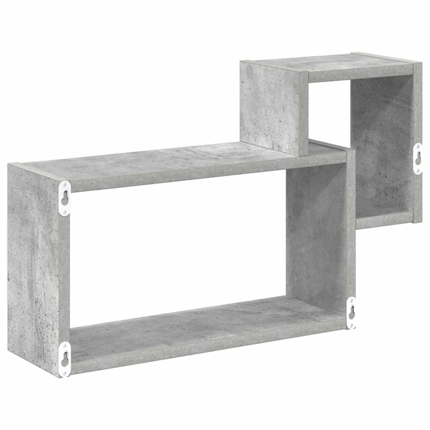 Wandplank Muurmontage Grijs 55 x 15 x 35 cm Bewerkt hout