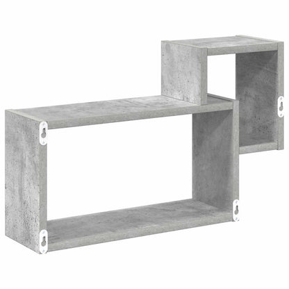 Wandplank Muurmontage Grijs 55 x 15 x 35 cm Bewerkt hout