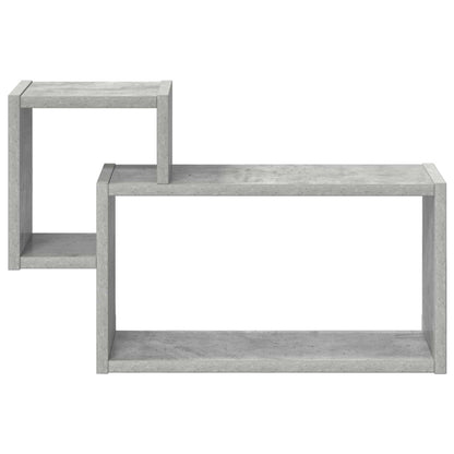 Wandplank Muurmontage Grijs 55 x 15 x 35 cm Bewerkt hout