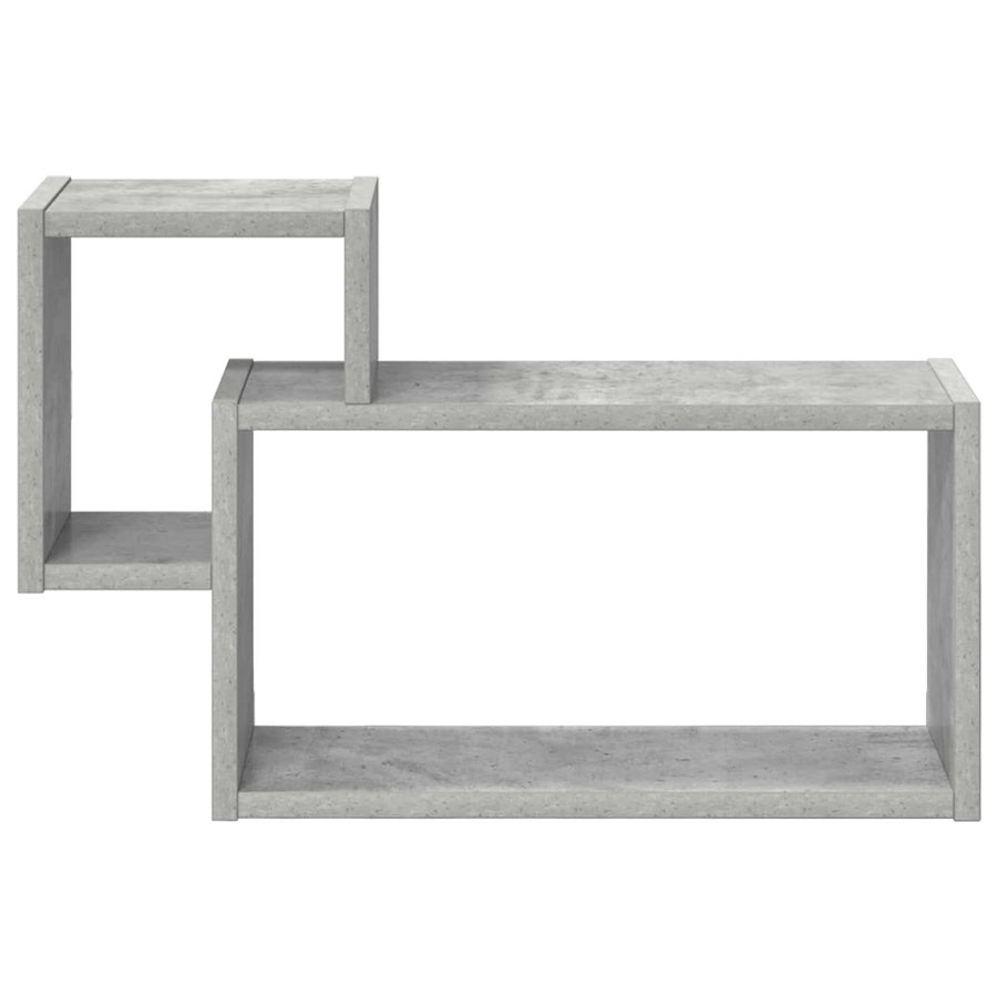 Wandplank Muurmontage Grijs 55 x 15 x 35 cm Bewerkt hout