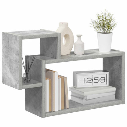 Wandplank Muurmontage Grijs 55 x 15 x 35 cm Bewerkt hout