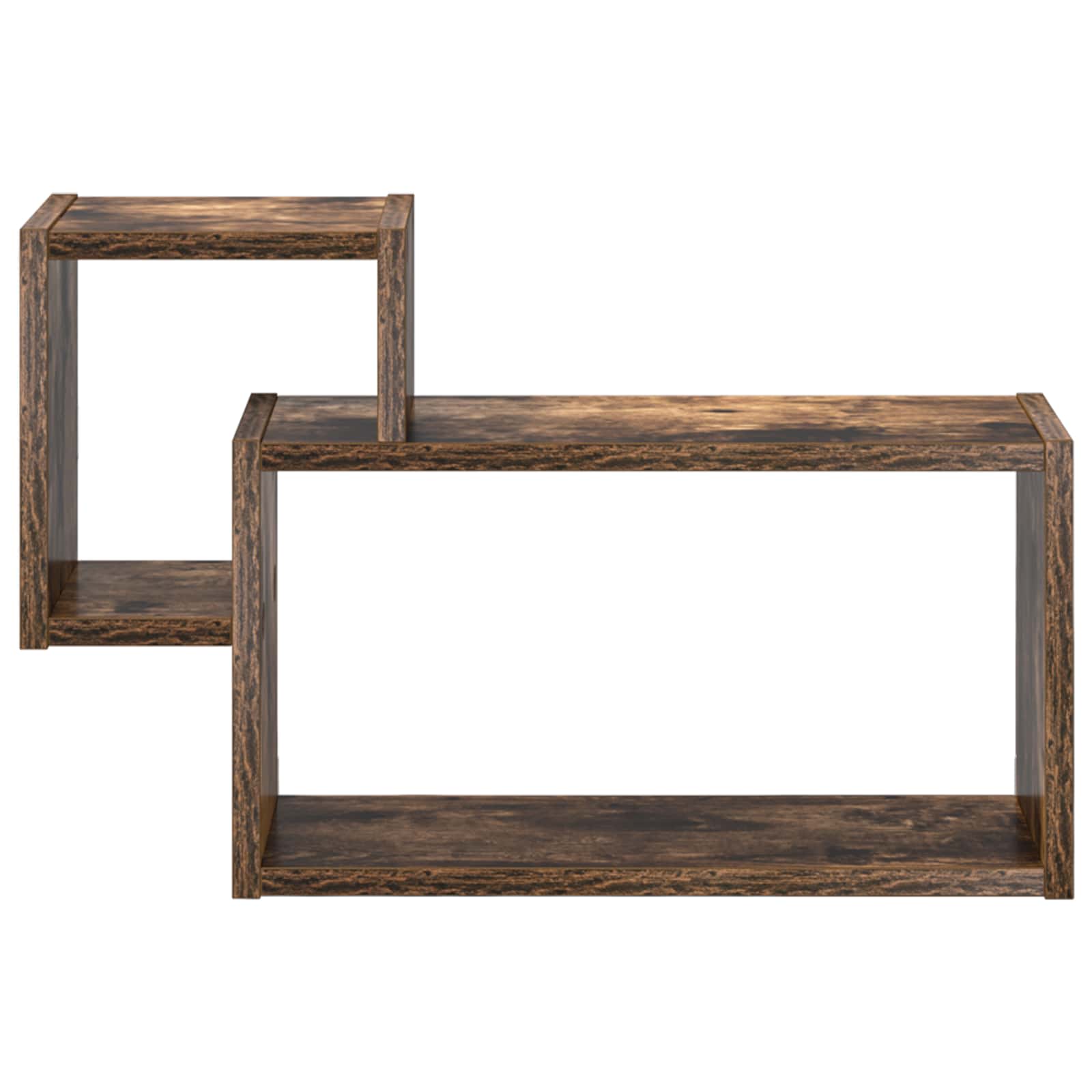Wandplank Muurmontage Bruin 55 x 15 x 35 cm Bewerkt hout