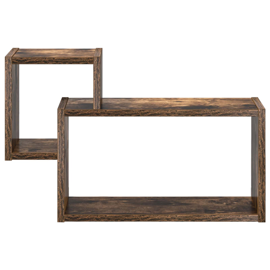 Wandplank Muurmontage Bruin 55 x 15 x 35 cm Bewerkt hout