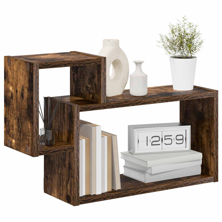 Wandplank Muurmontage Bruin 55 x 15 x 35 cm Bewerkt hout