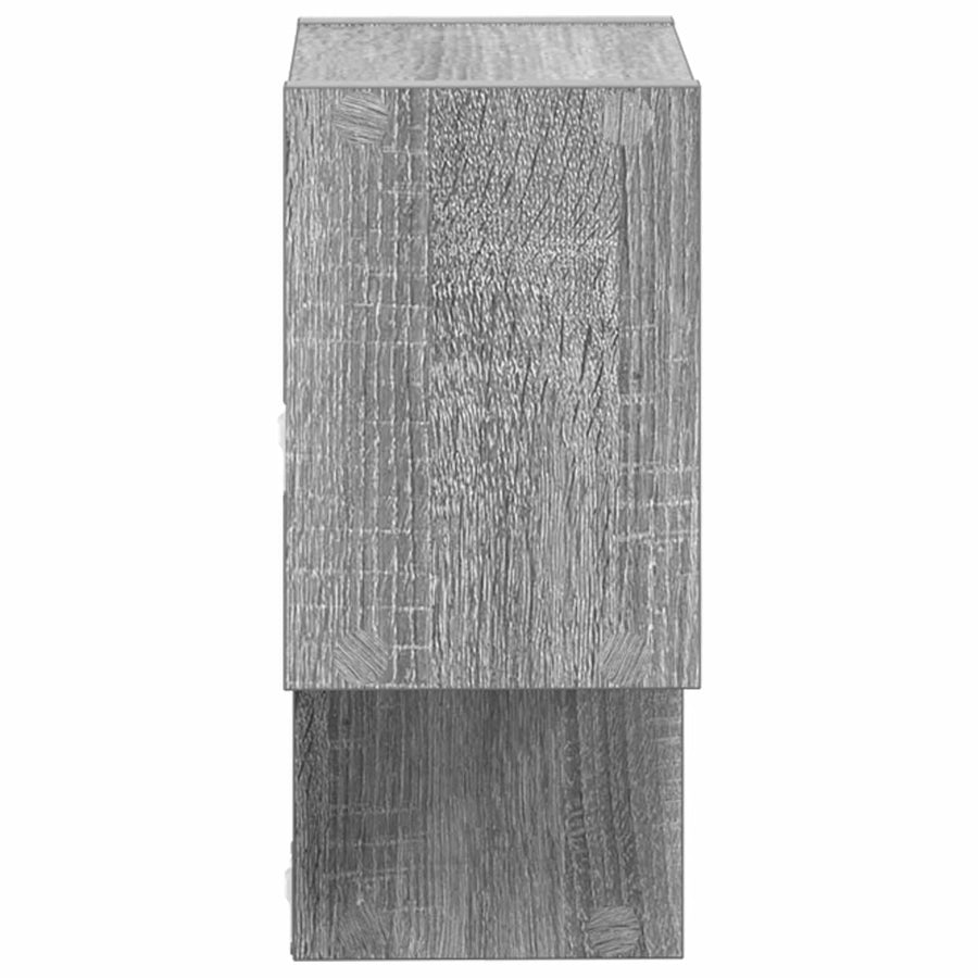 Wandplank Muurmontage Grijs 55 x 15 x 35 cm Bewerkt hout