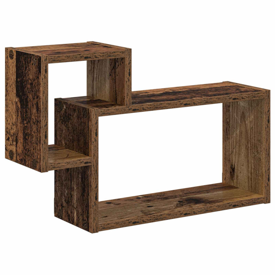 Wandplank Muurmontage Bruin 55 x 15 x 35 cm Bewerkt hout